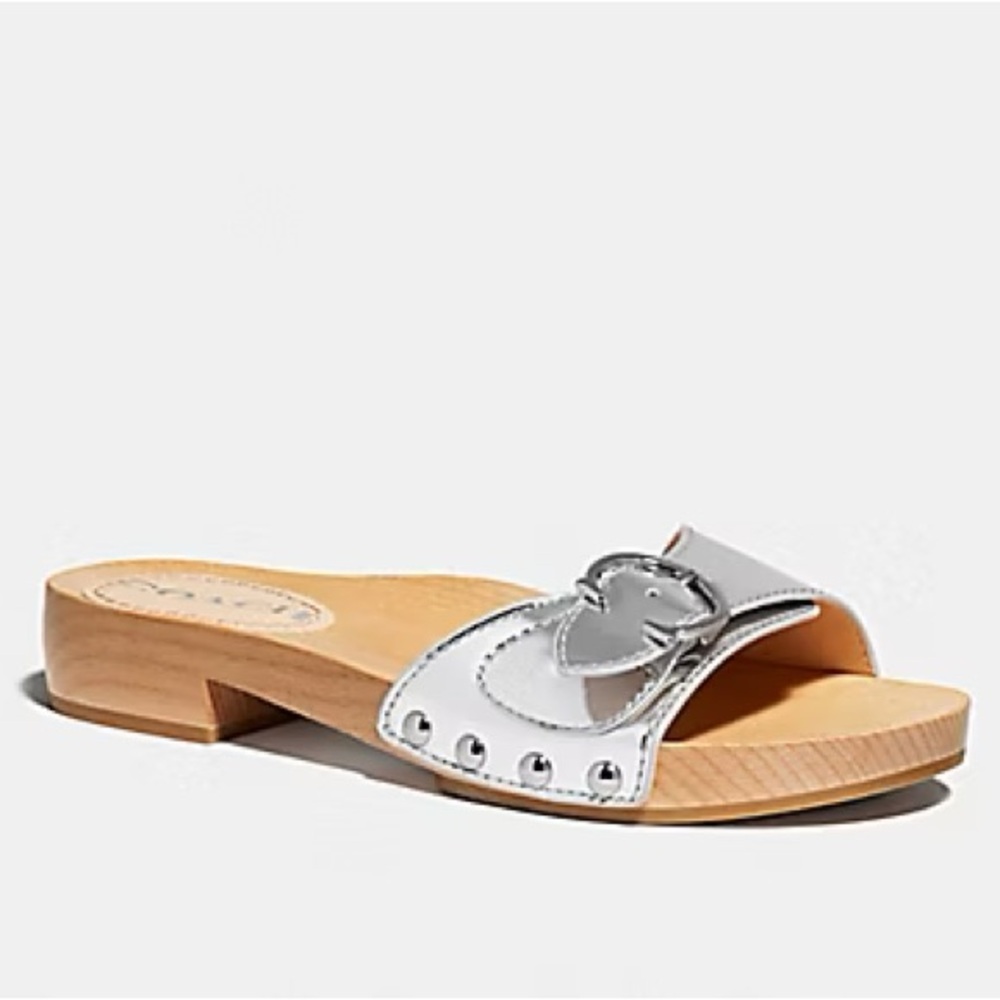 Coach Bleeker Wooden Slide Sandals sz8